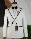 White Suit with Black Stripe Detail - 1