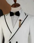 White Suit with Black Stripe Detail - 3