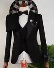 Black Bright Tuxedo Suit - Men's - 1