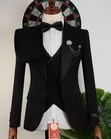 Black Bright Tuxedo Suit - Men's - 2