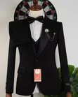Black Bright Tuxedo Suit - Men's - 3