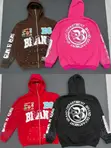 Rhude Classique Zip Up Ski Mask Hoodie - 5