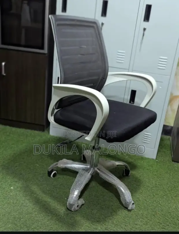 Kiti cha Ofisi cha Zuo Modern - Nyeupe, Msingi wa Kuzunguka - 1