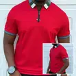 Avogan Men's Slim Fit Polo T-Shirts - Quarter Zip - 1