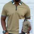 Avogan Men's Slim Fit Polo T-Shirts - Quarter Zip - 3