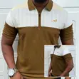 Avogan Men's Slim Fit Polo T-Shirts - Quarter Zip - 5