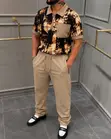 Set ya Smart Casual Nyeusi na Nyeupe: Shati la Zip na Suruali ya Jogger - 1
