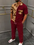 Set ya Smart Casual Nyeusi na Nyeupe: Shati la Zip na Suruali ya Jogger - 3