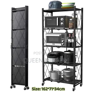 Foldable Storage Rack with Wheels