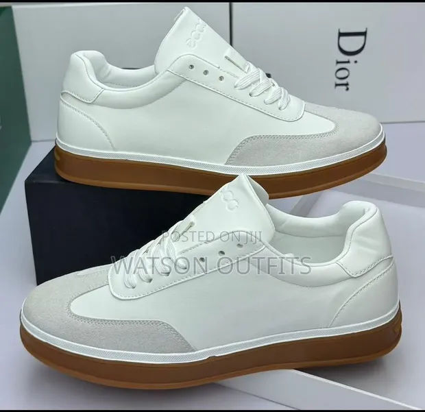 Men's Ecco Leather Sneakers - Brand New - 1