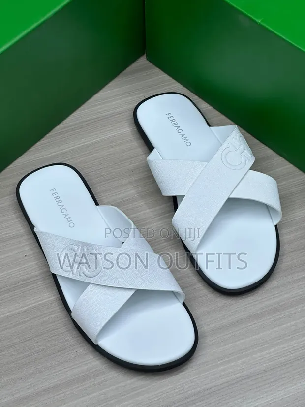 Ferragamo Men's Leather Sandals - Brand New - 1