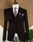 Quality Dark Brown Men's Suit - 1
