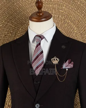 Quality Dark Brown Men's Suit