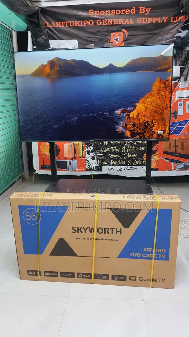Skyworth 55" 4K UHD Eye Care Bezeless TV - 1