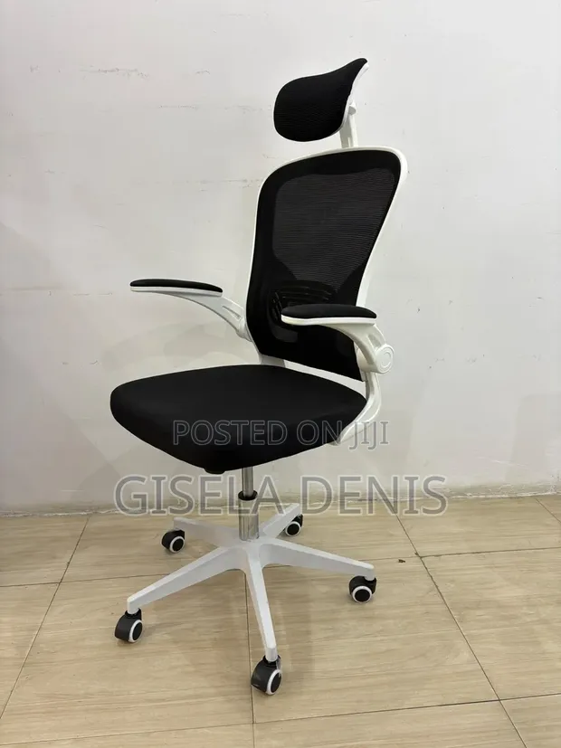 Ergonomic Mesh Office Chair with White Frame (Model 617A) - 1