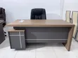 Modern L-Shaped Executive Desk with Locking Cabinet - 1