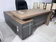 Modern L-Shaped Executive Desk with Locking Cabinet - 2