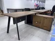 Modern L-Shaped Managerial Desk with Metal Legs - 2