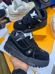 Louis Vuitton Men's Leather Sneakers with Crystals - 2