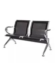 2-Seater Metal Waiting Bench - 2