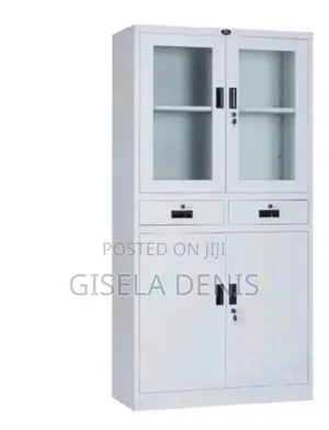 Office Steel Filing Cabinet with Glass Doors