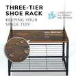 Multi-functional Clothes Rack with Shoe Storage Bench - 4