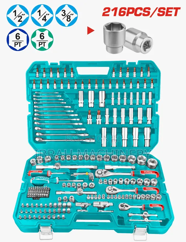 Total 216-Piece Combination Tool Set - 1