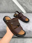 Men's Clarks Leather Sandals - Brown - 1