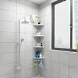 Rafu ya Kona ya Kuhifadhia Bafuni - 1
