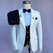 Maligan 3-Piece Men's Suit - Black Jacket & Pants - 5