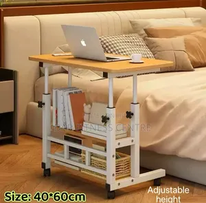 Portable Adjustable Laptop Table with Wheels