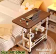 Portable Adjustable Laptop Table with Wheels - 2