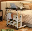 Portable Adjustable Laptop Table with Wheels - 3