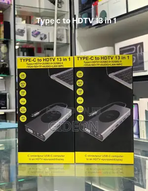 13-in-1 USB-C Hub to HDTV, LAN, USB 3.0, VGA