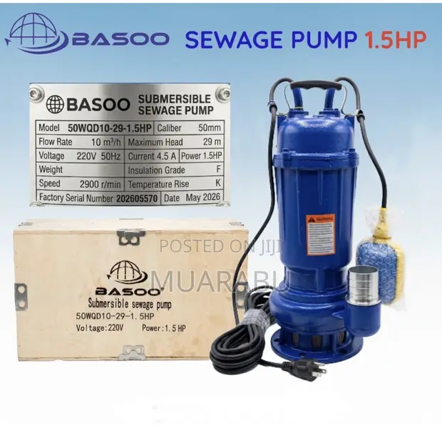 Basoo Sewage Pump 1.5hp - 1