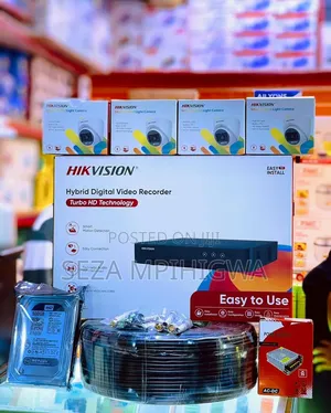 Hikvision 4-Channel CCTV Camera Full Set