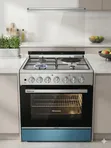New Hisense 60x60cm Cooker (3 Gas + 1 Electric) with Electric Oven - 1