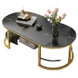 Modern Coffee Table with Metal Legs and MDF Top - 2