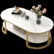 Modern Coffee Table with Metal Legs and MDF Top - 3