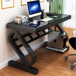 Modern Executive Tempered Glass Computer Desk
