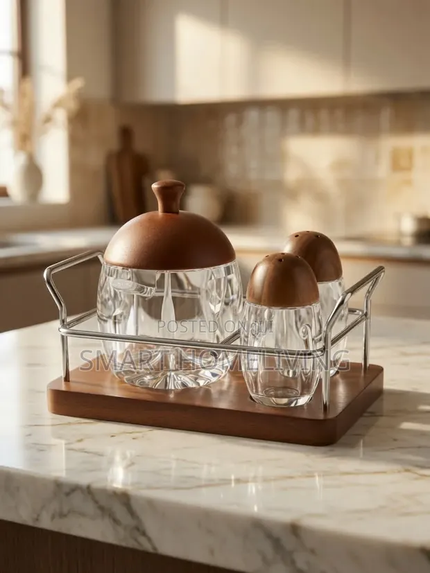 Sugar Pot and Spice Shaker Condiment Set - 1