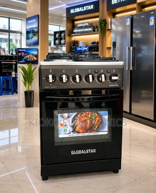 Global Star 50x50cm Cooker - 3 Gas Burners + 1 Electric Plate - 1