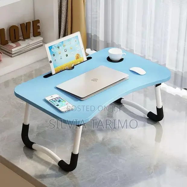 Portable Foldable Laptop Table | Bed Study Breakfast Desk - 1