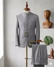 Premium Men's Mandarin Collar Suit - 3