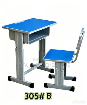 Adjustable Student Study Desk and Chair Set with Storage