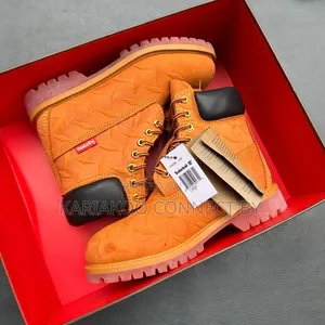 Supreme x Timberland Diamond Plate Waterproof Boots