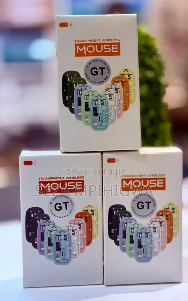 Restocked Transparent Wireless Bluetooth Rechargeable Mouse - 1
