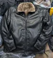Vintage Leather Jacket with Faux Fur Lining - 1