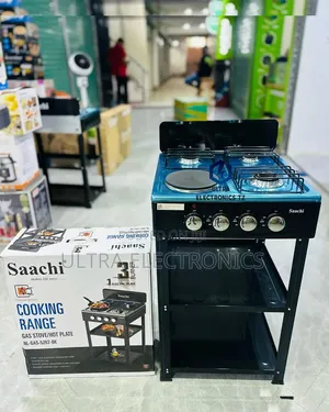 Saachi Jiko la Gesi/Cooker Plate 3 + 1 Umeme