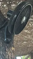 18" Black Wall Fan with Remote - 2
